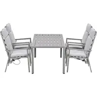 Garden Impressions Kasper tuinset 5-delig - tuintafel 160x84 cm taupe