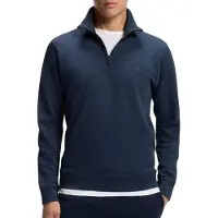 BOSS Heren Sweater Fleece Ritssluiting Navy (XXL), Blauw, Casual, Katoen, Marineblauw 50468926