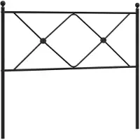 vidaXL Vervangend hoofdbord 107 cm metaal zwart