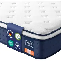 Vasagle Pocketveringmatras met Geltraagschuim en Zevenzonesupport, 200 x 90 x 25 cm