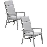 Garden Impressions Kasper tuinstoel verstelbaar taupe - 2 stuks