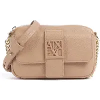 Armani Exchange Dames Mini schoudertas met beige logo (OSFA), Casual, Polyester XW000324AF11902U6149