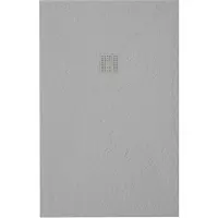 ZEZA Grade douchevloer - 90x190cm - antislip - antibacterieel - mineraalmarmer - rechthoek - mat perla (lichtgrijs) 400000000000020102