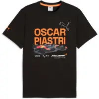 Puma McLAREN MASTERCARD F1 TEAM Replica Piastri T-shirt voor Heren, Zwart, Maat XL