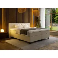 Mörgenn Boxspring Douze - Pocketvering - 12-Baans Hoofdbord - Groen - 90x220 cm - Inclusief Dekbed en Kussens