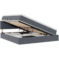 vidaXL Opbergbed met hoofdeinde Donkergrijs 160 x 200 cm Fluweel