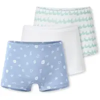 Schiesser Onderbroek lichtblauw / groen / wit