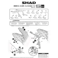 Shad Support de valise latérale pour Moto MZ 125 RT 2000 à 2006 Neuf