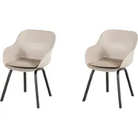 Hartman Set van 2 - Le Soleil Element dining armstoel - Soft Taupe/Black
