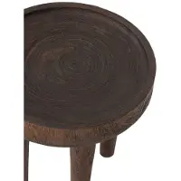 MUST Living Table Tray brown,45xØ45 cm, suar wood rustic brown