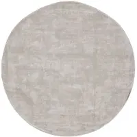 MUST Living Carpet La Belle round medium,Ø200 cm, light grey, 100% viscose (Grijs, 200x200 diameter: 200cm)