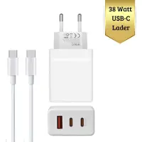 WISEQ 38W Snellader met 2 Meter Kabel – Geschikt Voor iPhone 17 / iPhone 16 / iPhone 16 / iPhone 15 / Macbook en Samsung – Originele Oplader - 3 Poorten