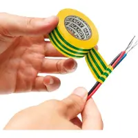 Handy 10× Isolatietape Groen/Geel 20 m × 19 mm – Set Van 10 Rollen – PVC Elektrische Tape Voor Kabelisolatie En Bescherming – Tot >600 V – Voor Installatie, Onderhoud En Reparatie [11097X]