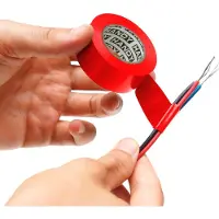 Handy 5× Isolatietape Rood 10 m × 15 mm – Set Van 5 Rollen – PVC Elektrische Tape Voor Kabelisolatie En Bescherming – Tot >600 V – Voor Installatie En Reparatie [11089RD]