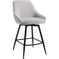Tower Living Trino Barstoel - fabric Trenza 08 oyster (draaibaar)