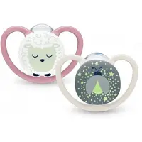 Nuk Perfect Match Air Night Fopspeen – Glow in the Dark – 2 Stuks – Siliconen 6-18 maanden