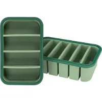 Bourgini Frosti Bits – Ontbijt & Lunch Meal Prep bakjes set – 2 Siliconen diepvriesbakjes – Lekvrij – BPA-vrij