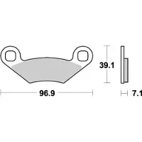 Moto-Master Polaris 097021 Sintered Brake Pads Zwart