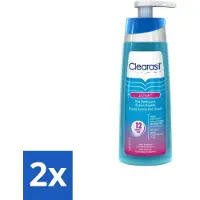 Clearasil 2 x - Ultra Rapid Action Scrub Wash - Reinigingsgel - 200 ml - Huidverzorging - Gezichtsreiniger - Scrub - Dode Huidcellen - Poriën
