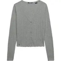 Superdry Gebreid vest 'Athletic Essential' grijs gemêleerd