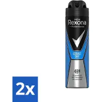 Rexona 2 x Men - Deodorant Spray - Motion Sense - Cobalt Dry - Anti-Transpirant & Perspirant - 150ml - Anti-transpirant - Deodorant - Mannen - Frisse Geur - Langdurige Bescherming