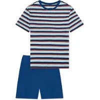 Schiesser Nachtkledij ' Nightwear ' donkerblauw / offwhite