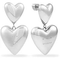Copenhagen Studios Oorbellen 'Puffy Hearts' zilver