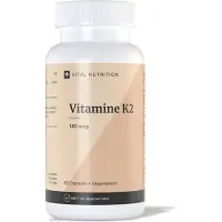 Vital Nutrition Vitamine K2 - 180 mcg - Best opneembare vorm: MK7 Menaquinone - Onafhankelijk getest - 60 capsules