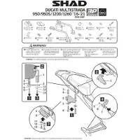 Shad Support valise 3P System pour moto Ducati 1260 Multistrada D0ML98IF Neuf
