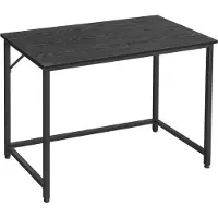 Hoppa! Computerbureau, klein bureau en werkstation, bureau voor thuiskantoor, studeerkamer, slaapkamer, 50 x 100 x 76 cm, industriële stijl, metalen frame, zwart