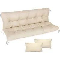 Ferocity - Tuinschommelkussen - Waterafstotend - Zitcomfort - Onderhoudsvriendelijk - Duurzaam - 185 x 50 x 50 x 10 cm - Polyester - Beige