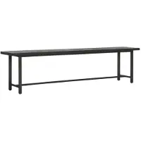DTP Home Bench Beam BLACK,47x190x35 cm, 3 cm recycled teakwood top