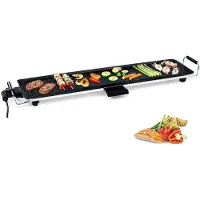 ROYAL SWISS grillplaat XXL - Bakplaat 2000W - Grill apparaat - tafelgrill 8 Personen