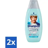 Schwarzkopf 2 x - Shampoo Anti-Roos - Tegen Schilfers & Jeuk - 400 ml - Anti-roos Shampoo - Roos Bestrijding - Jeuk Verlichting - Schilfers Bestrijding - Gevoelige Hoofdhuid