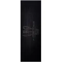 vidaXL Keuken Tapijt Bestek Zwart 180 x 60 cm Fluweel