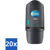 Odorex 20 x Deodorant Roller For Men Dry Protection 50 ml - Mannelijke Deodorant - Anti-transpiratie - Zweetbescherming - Alcoholvrije Deodorant - Droge Oksels
