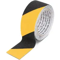 Handy - Anti Slip Strip Waarschuwingstape Zelfklevend - 5M x 5 CM - Zwart/Geel Antislip tape voor Trap, Vloer, Drempel - Waterproof - voor Binnen en Buiten[11088B]