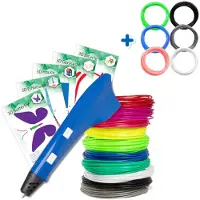 3D&Print 3D-Pen Starterspakket - Blauw - Combideal met Filament Pakket - 6 Kleuren