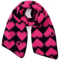Hartjes sjaal - roze - 180x50cm - dames - schattig - cadeau – valentijn – cadeau
