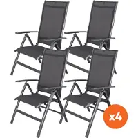 Kettler Set van 4 - Legato Curve aluminium standenstoel