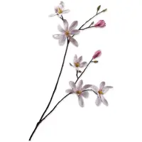Silk-ka Kunstbloem-Zijden Bloem Magnolia Tak Wit-Roze 100 cm