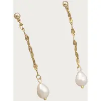 Yehwang White Pearl Drop - Oorbellen - Stainless Steel