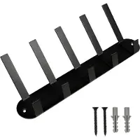 Benson Kapstok - zwart - metaal - 5 haken - wandkapstok - 30 cm - incl bevestigingsmateriaal