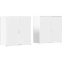 vidaXL Dressoirs 2 st 79x38x80 cm bewerkt hout wit