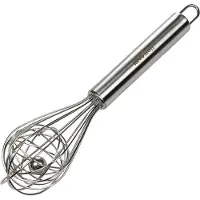 King Hoff Garde met Bal - 21 cm Snelklopper - Roestvrijstalen Sausgarde voor Eiwit, Slagroom en Beslag - Garde - Keukengereedschap