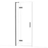 Maxaro Diamond Douchedeur | 80 cm Zwart metaal Helder glas Draaideur