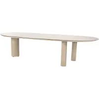 4SO Denia dining tuintafel 290x110xH75 cm met 3 poten printed ceramic latte
