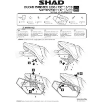 Shad Support de top case pour Moto Ducati 797 Monster 2016 à 2021 Neuf