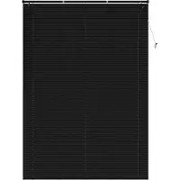 vidaXL Venetiaanse jaloezie Zwart 213 x 150 cm 25 mm PVC