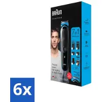 Braun 6 x - Trimset - 7-in-1 - 1 Trim Apparaat - 6 Opzetstukken - Baardtrimmer - Scheerapparaat - Trimset - 7-in-1 Trimmer - Oplaadbare Trimmer